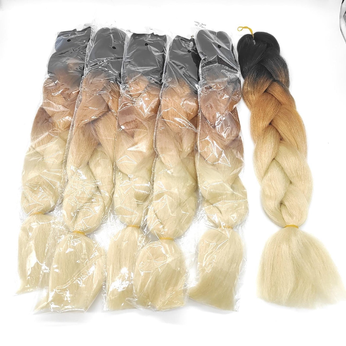 Kanekalon Haarverlängerung Kunsthaar Blond Ombre Jumbo Braid Box Braids Style