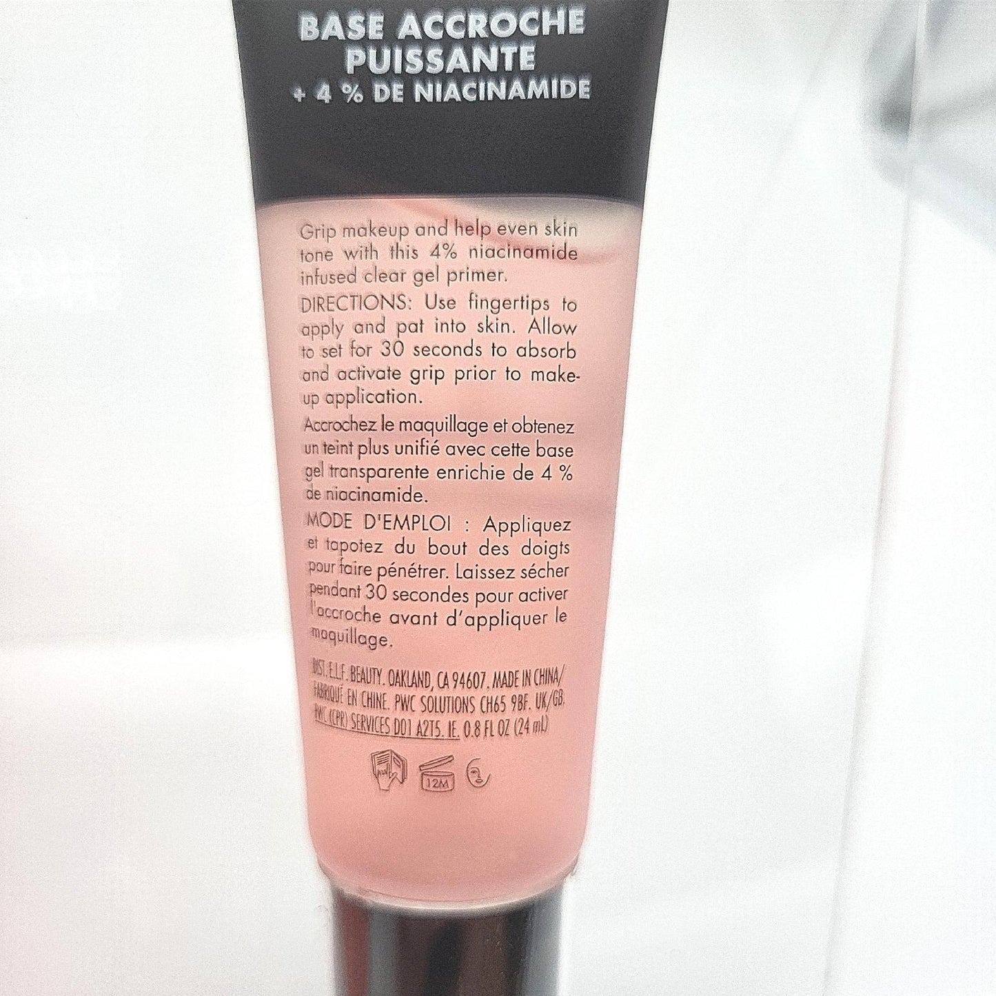 e.l.f. Power Grip Primer E.l.f. Fusion Feuchtigkeitsspendender Gesichtsprimer Balancing GelBased; Niacinamid