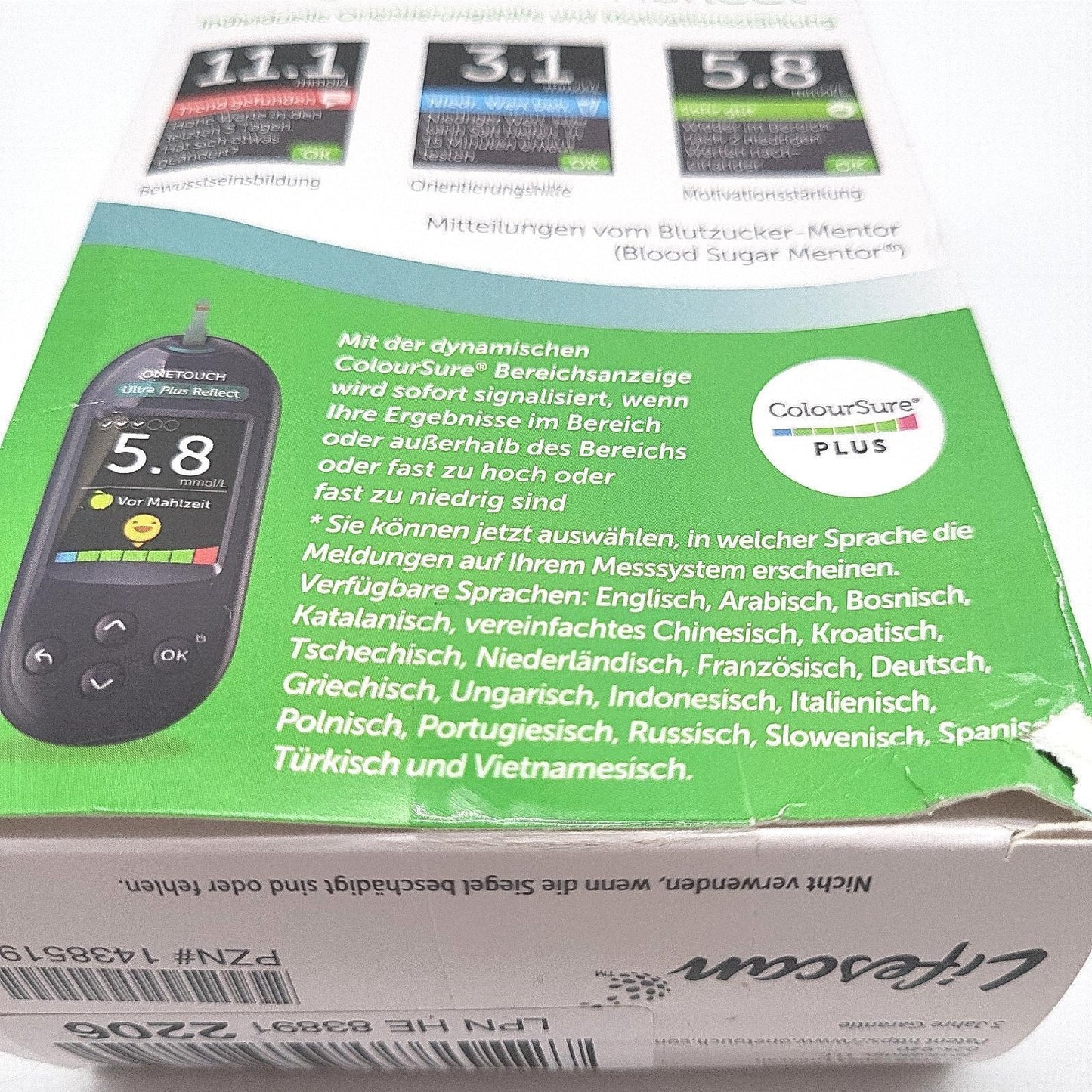 OneTouch Ultra Plus Reflect Blutzucker Messgerät mmoll I Diabetes Testset