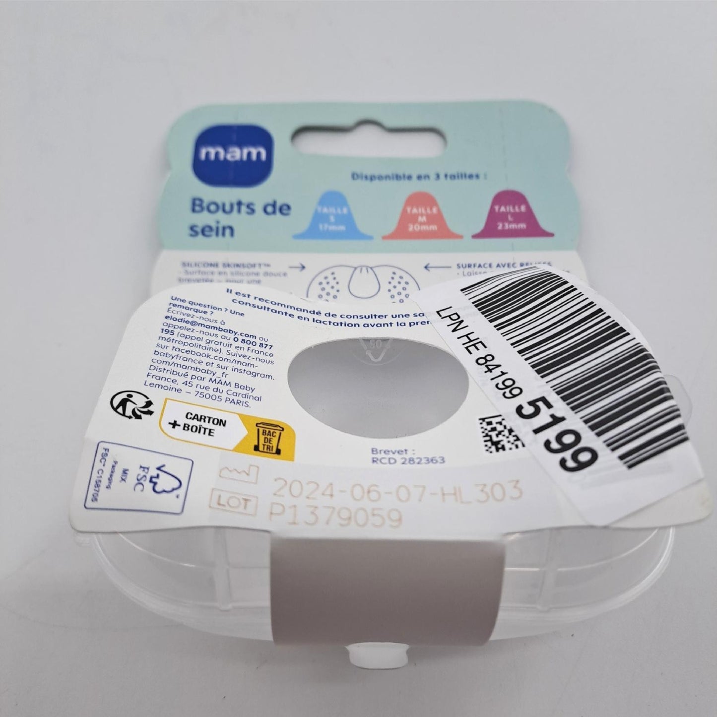 MAM Brustspitzen – 2 Stück Silikon-Bruststück (Größe M, 20 mm) – hautfreundliches Stillzubehör mit Sterilisierbox