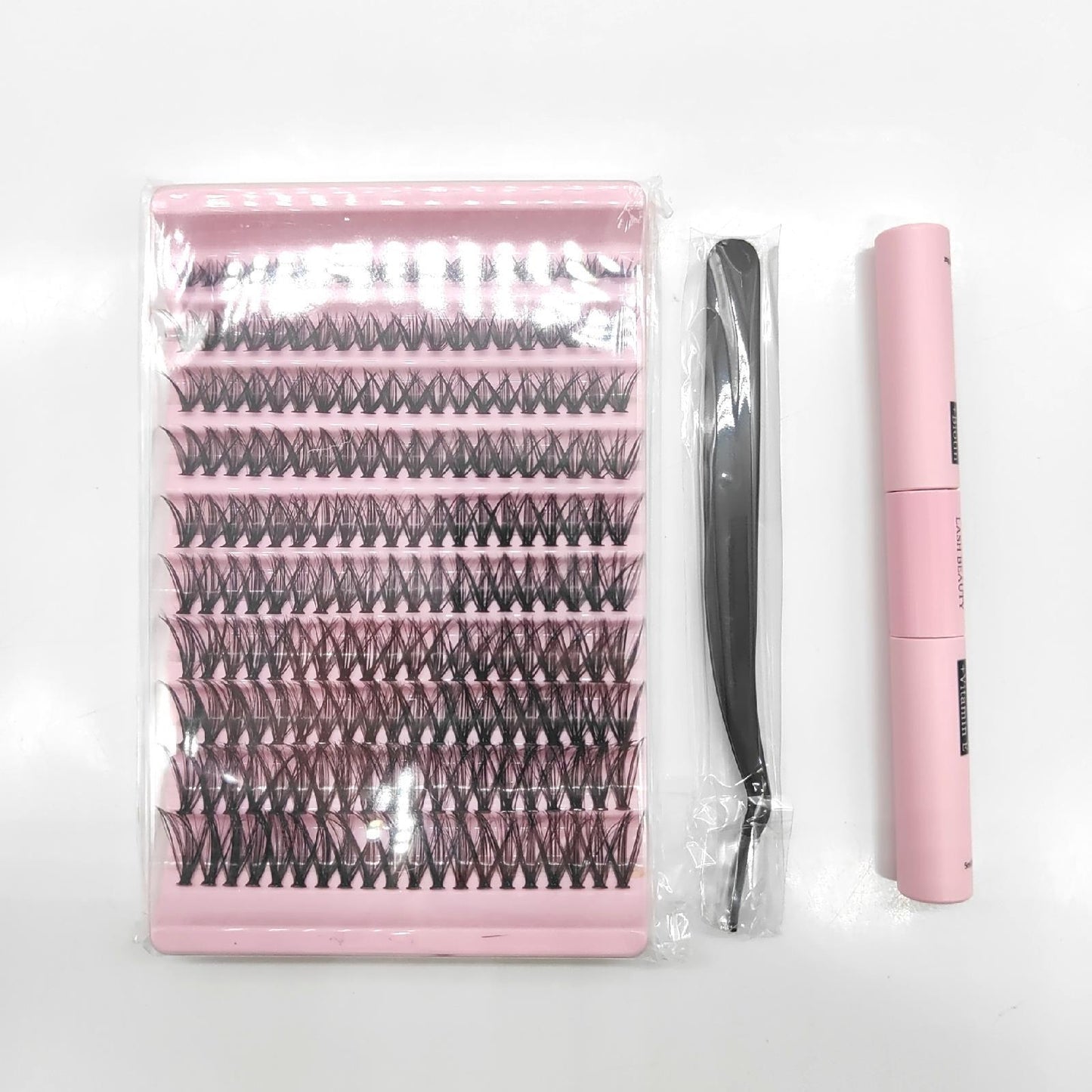 Cluster Wimpernverlängerung Make up Set Kosmetik Kit 40 D 200 Stück professionell kreativ