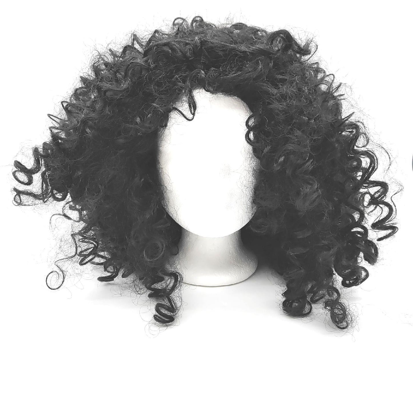 PRETTIEST Perücke Afro Haare Lockig Kinky 14 Zoll Schwarz Hitzebeständig Synthetisch