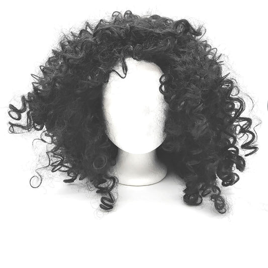 PRETTIEST Perücke Afro Haare Lockig Kinky 14 Zoll Schwarz Hitzebeständig Synthetisch