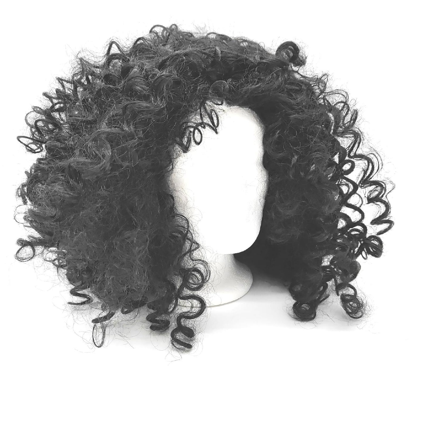 PRETTIEST Perücke Afro Haare Lockig Kinky 14 Zoll Schwarz Hitzebeständig Synthetisch