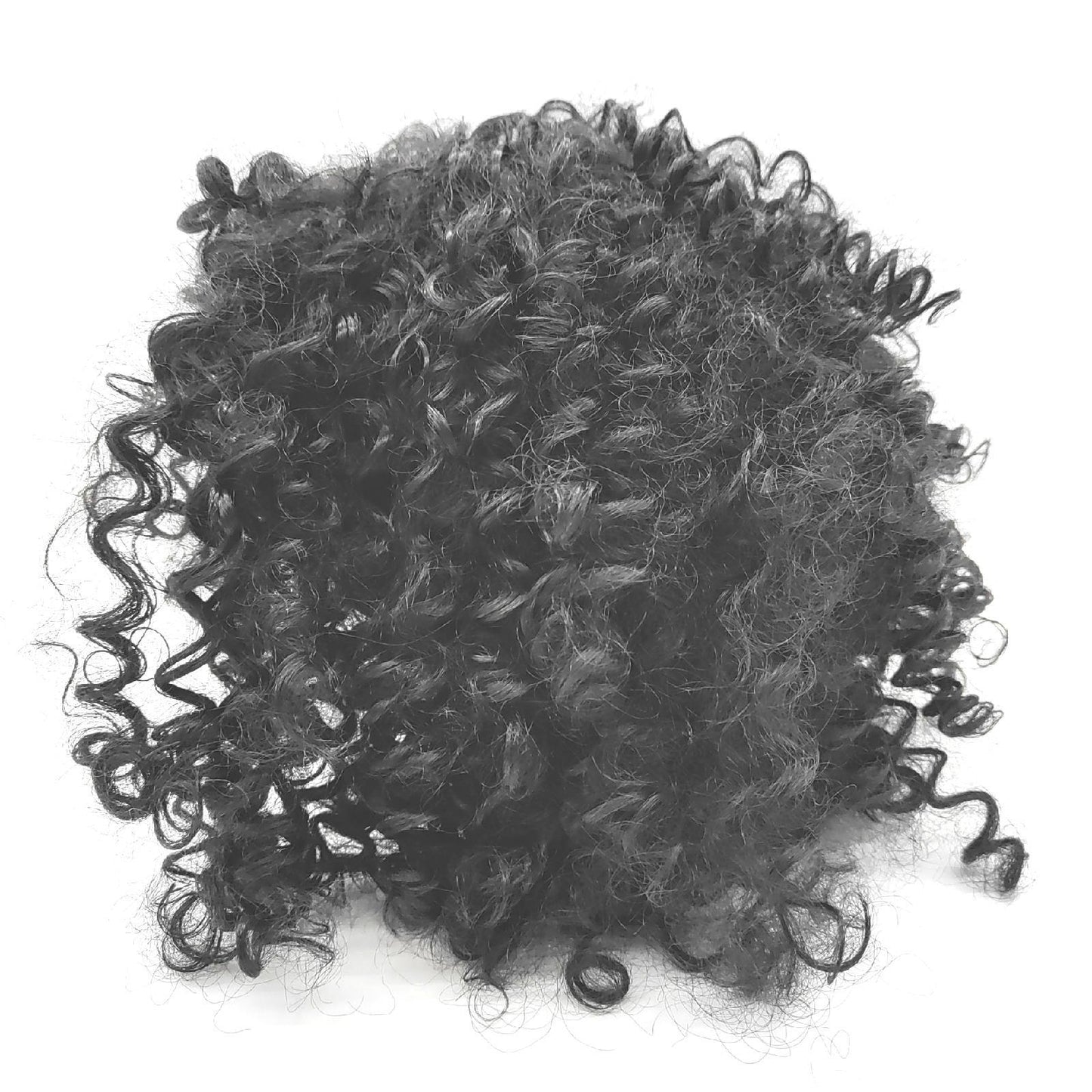 PRETTIEST Perücke Afro Haare Lockig Kinky 14 Zoll Schwarz Hitzebeständig Synthetisch