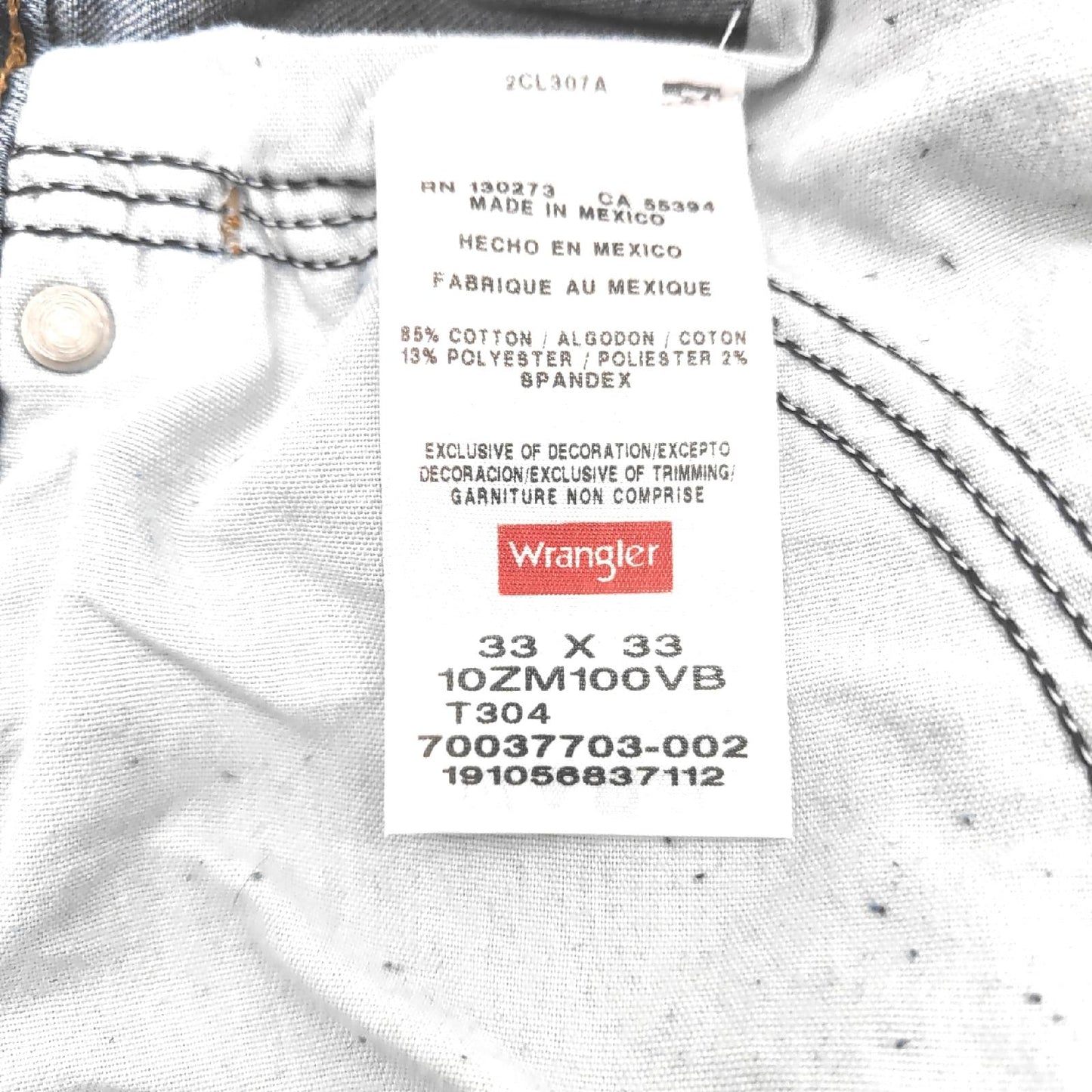 Wrangler Jeans Herrenbekleidung Authentics Klassisch Normale Passform Vintage Blue Flex 33W 33L