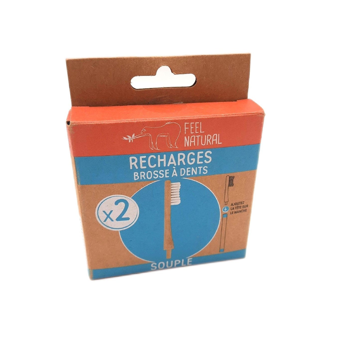 Feel Natural Zahnbürste Zahnpflege Bambuszahnbürste 2er Pack