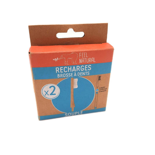 Feel Natural Zahnbürste Zahnpflege Bambuszahnbürste 2er Pack