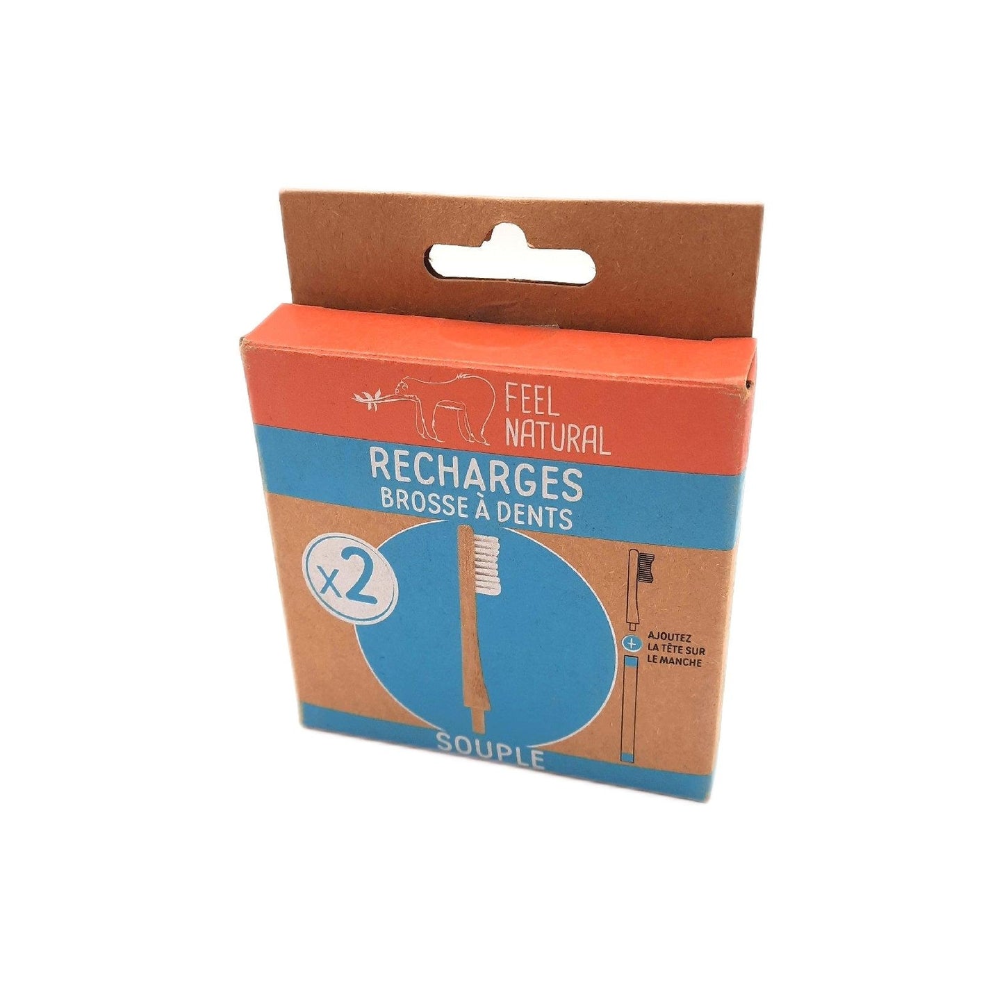 Feel Natural Zahnbürste Zahnpflege Bambuszahnbürste 2er Pack