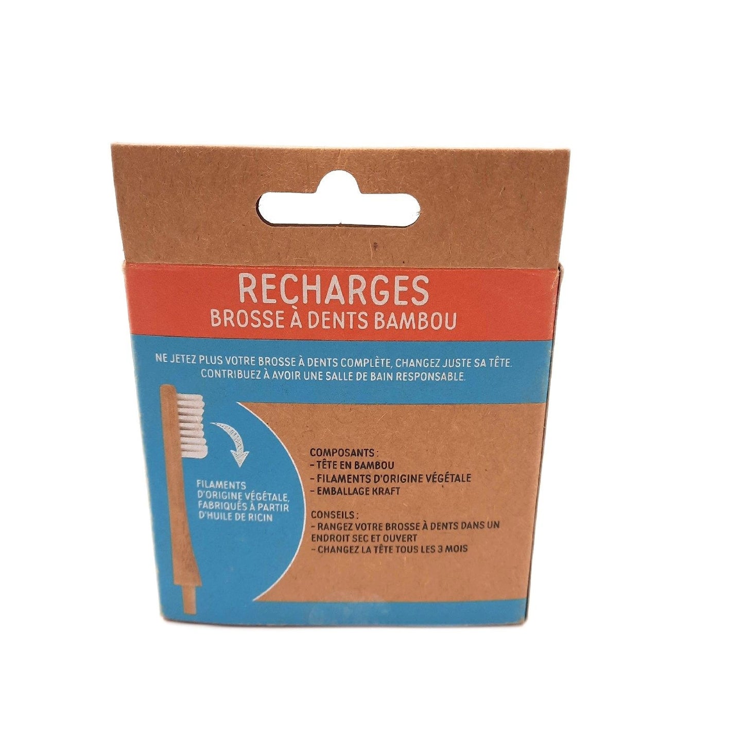 Feel Natural Zahnbürste Zahnpflege Bambuszahnbürste 2er Pack