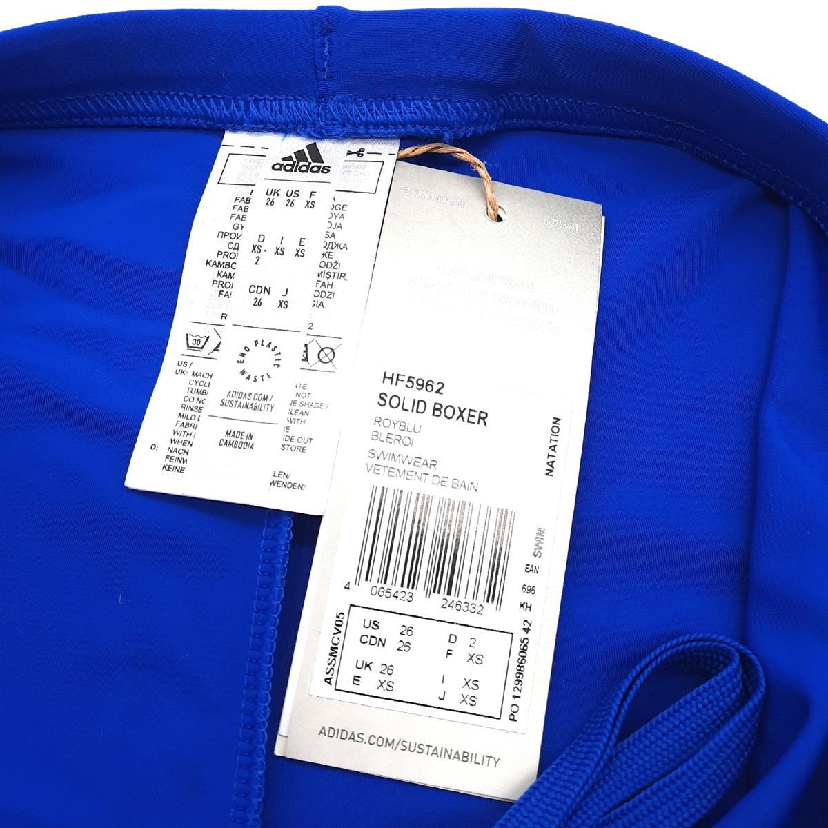 adidas Herren Solid Swim Boxer Badehose Team Royal Blue Grösse XS Schwimmhose