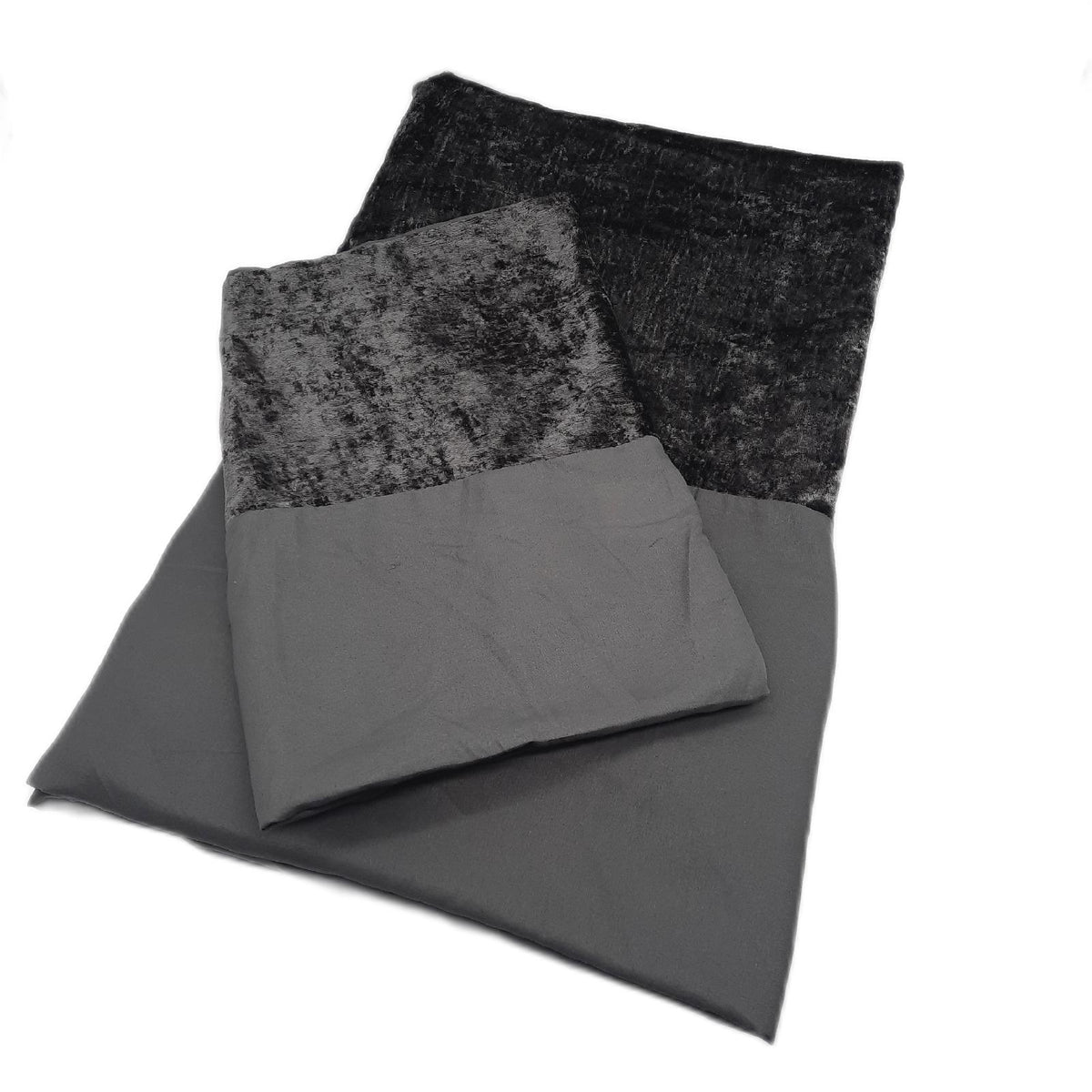 Sienna Bettbezug-Set aus Pannesamt  Super-King-Size-Betten  100 Prozent Polyester  Grau