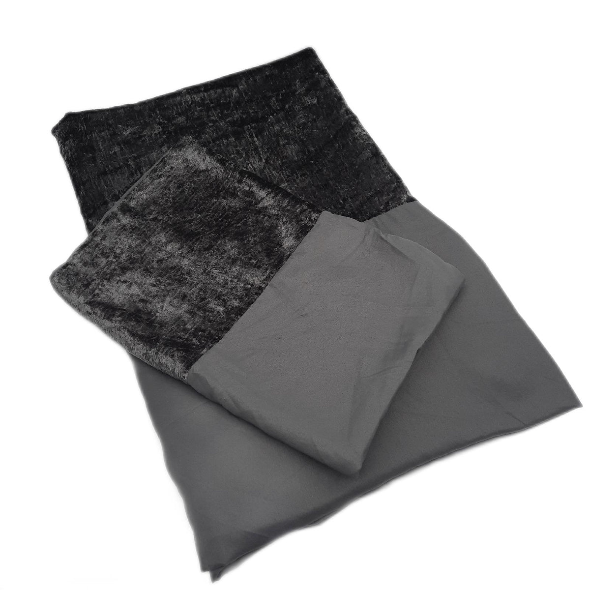 Sienna Bettbezug-Set aus Pannesamt  Super-King-Size-Betten  100 Prozent Polyester  Grau