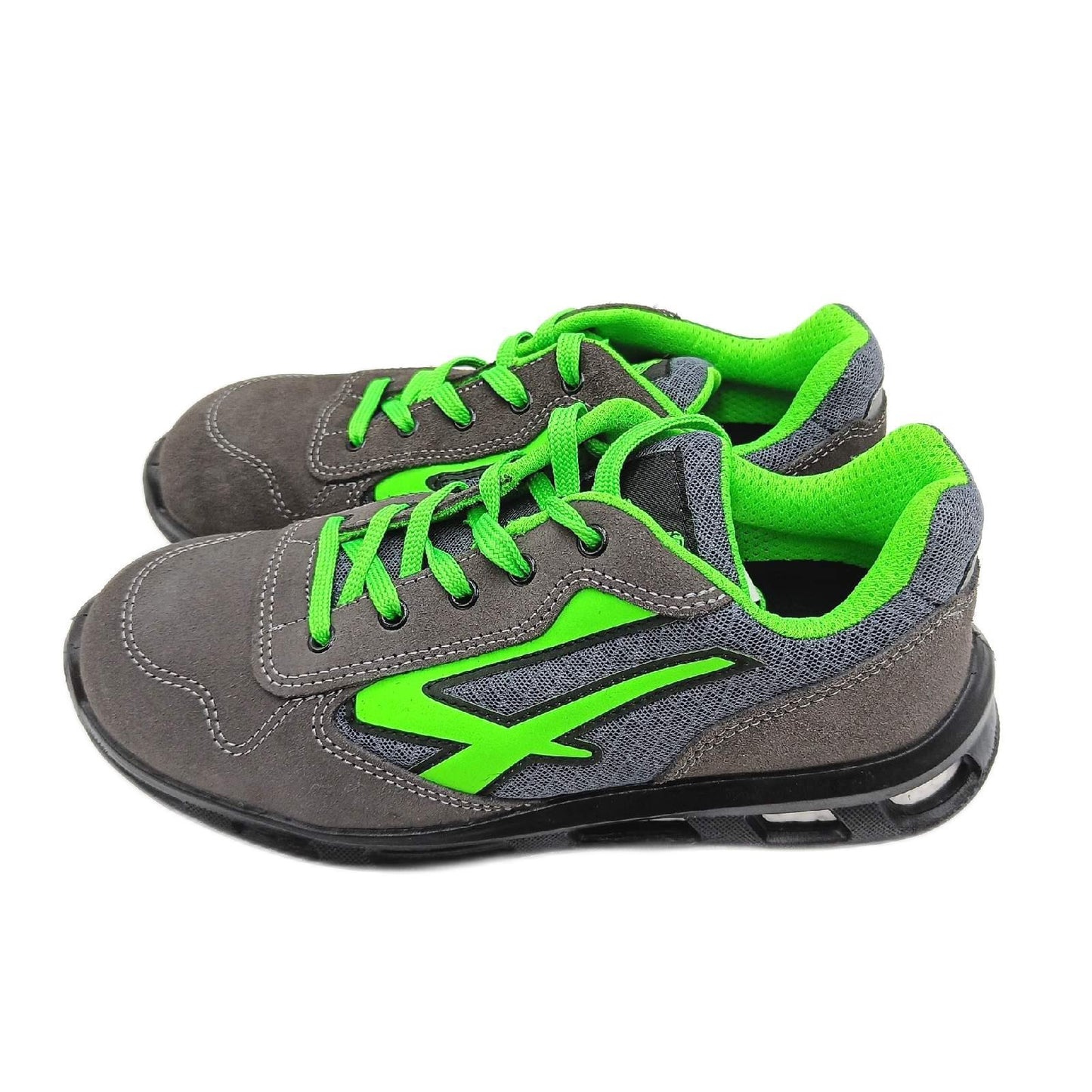 U-Power Red Lion Point, Unisex-Sicherheitsschuhe, leichte, flexible, pannensichere Lederturnschuhe, mit Infinergy-Einsatz, mit Aluminium-Zehenkappen - Grey & Green 41
