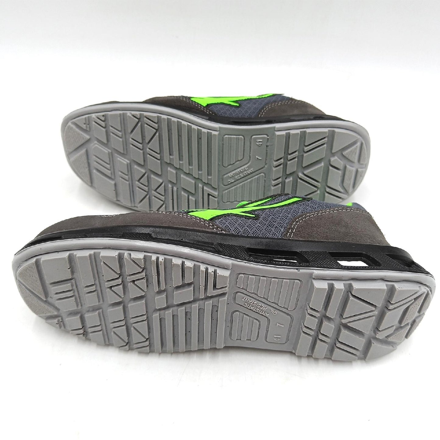 U-Power Red Lion Point, Unisex-Sicherheitsschuhe, leichte, flexible, pannensichere Lederturnschuhe, mit Infinergy-Einsatz, mit Aluminium-Zehenkappen - Grey & Green 41