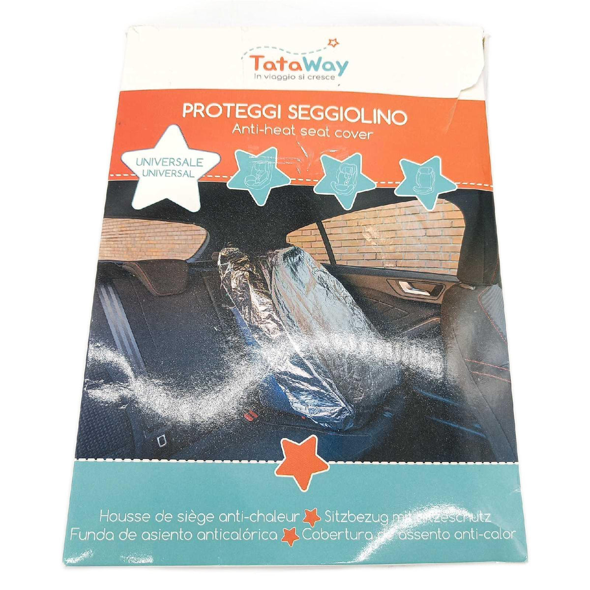 Tataway Universal-Sitzbezug für Ihr Auto. Vermeiden Sie Überhitzung  schützen Sie den Kindersitz vor Hitze und Sonnenlicht. Thermischer Sonnenschutz-Sitzschutz
