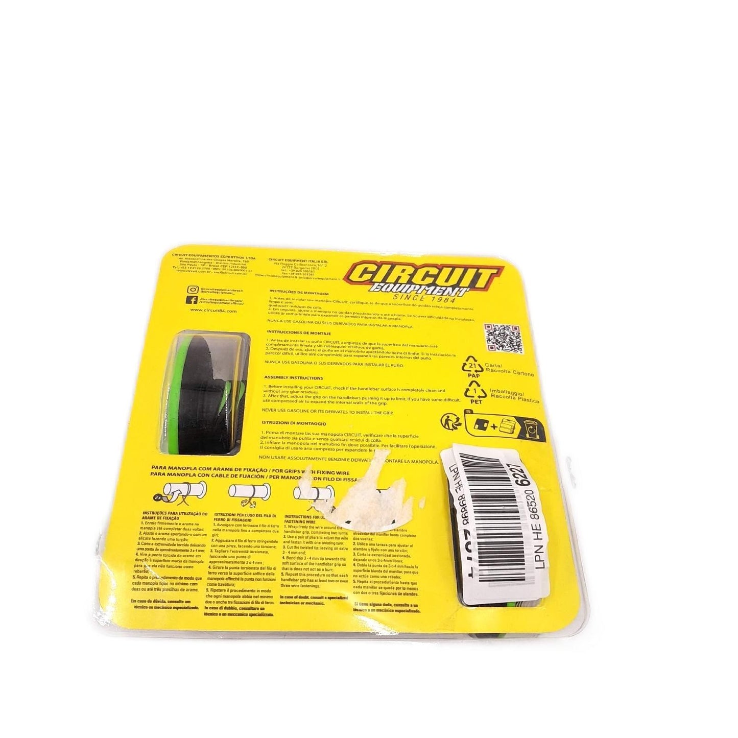 CIRCUIT Equipment MA0042-217 Motorradgriffe Jupiter, Schwarz/Grün