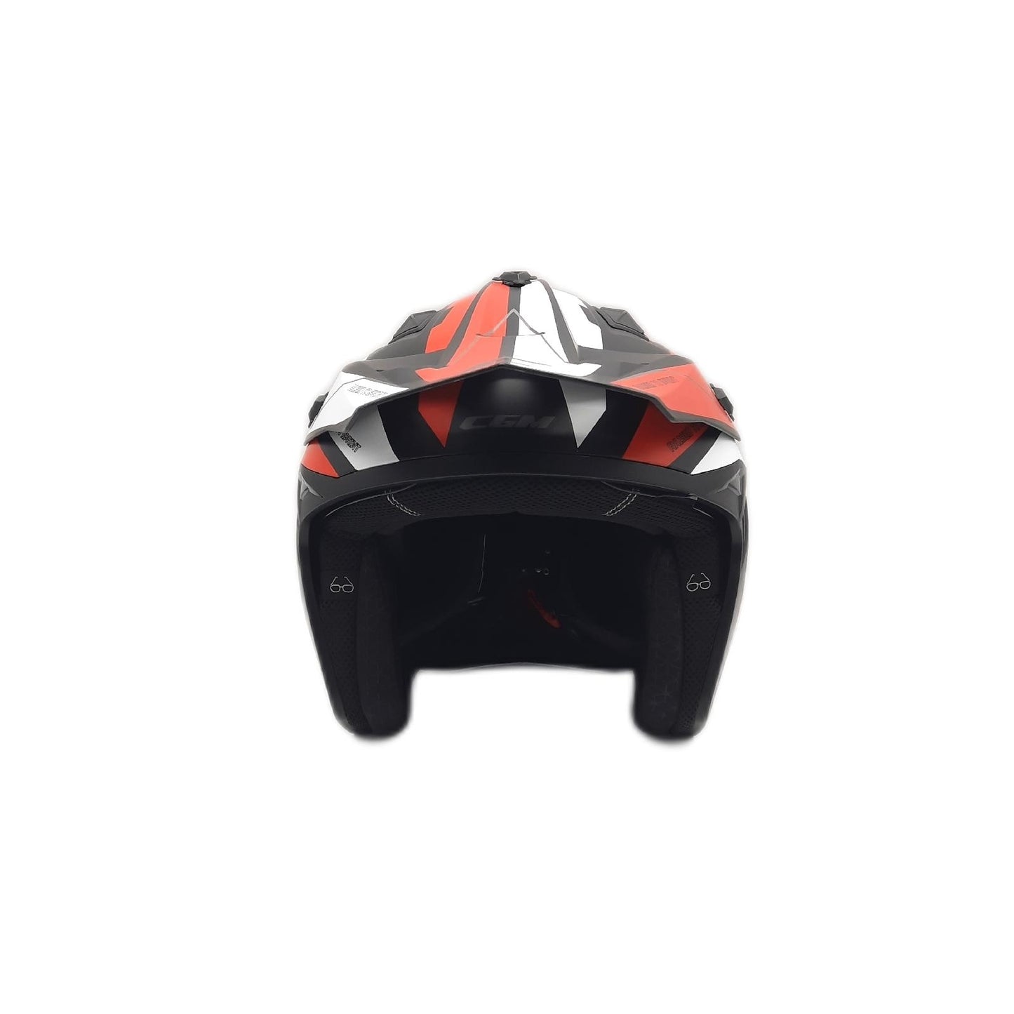 CGM Motorradhelm Jet Schutzhelm 155G RUSH Dual Mehrfarbig Sicherheit XL American