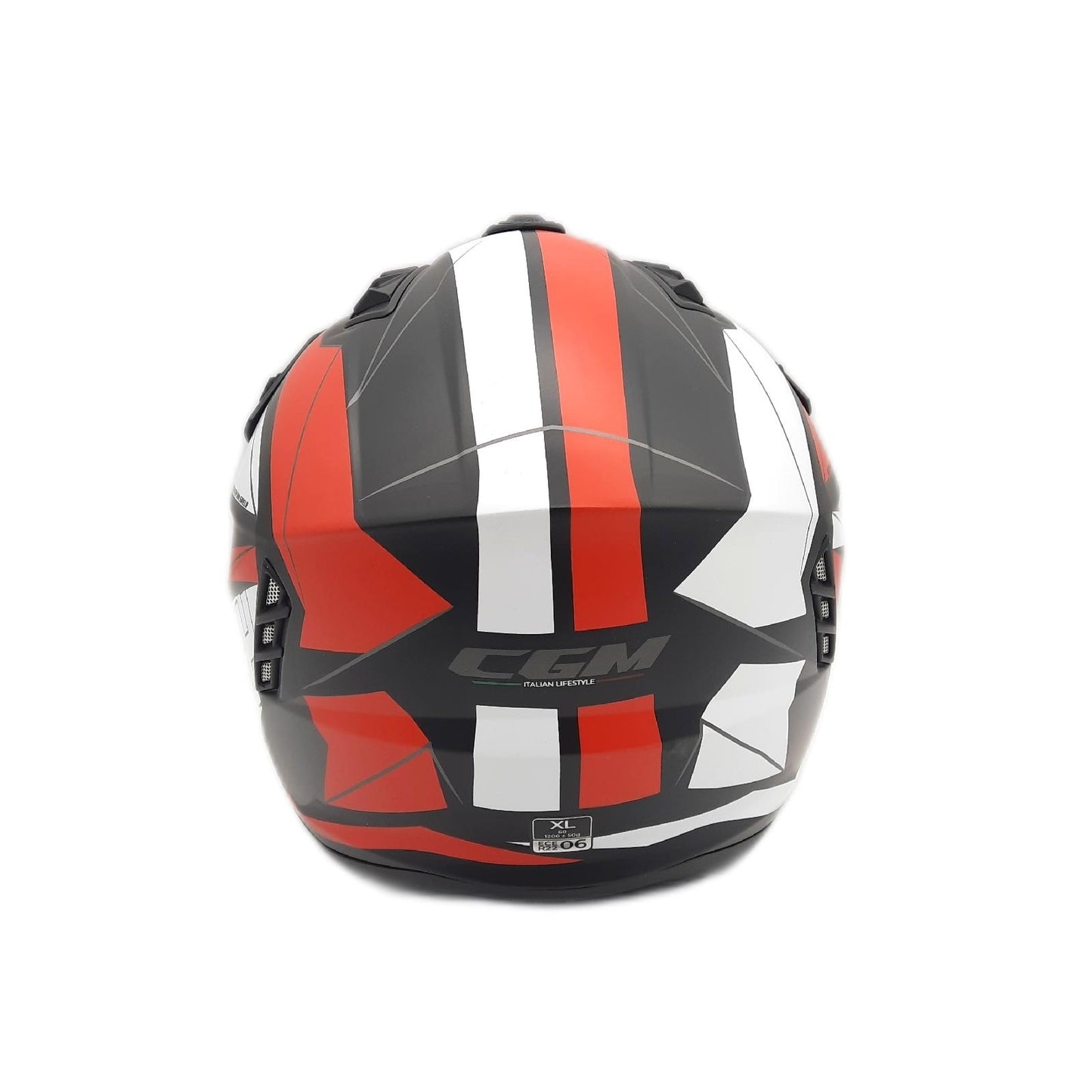CGM Motorradhelm Jet Schutzhelm 155G RUSH Dual Mehrfarbig Sicherheit XL American