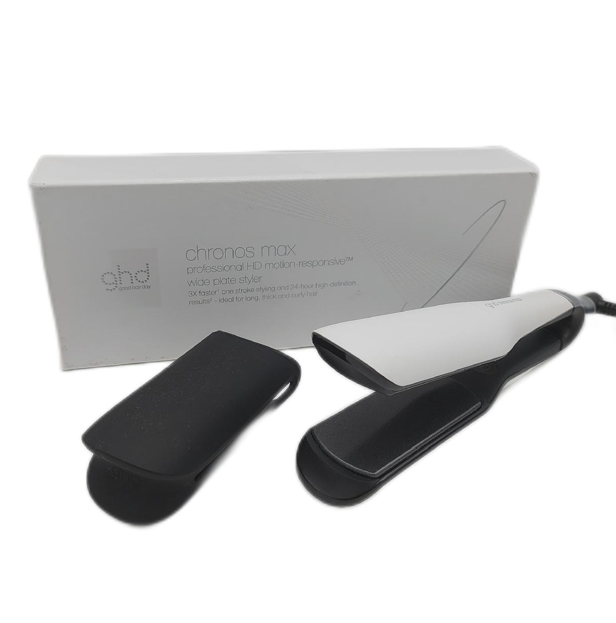 ghd Haarglätter Haarpflege Chronos Max Styling breite Platten Profi Glätteisen