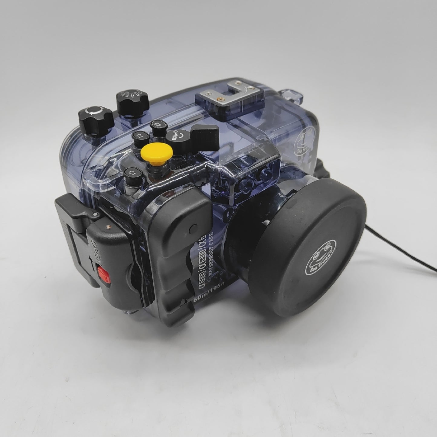 Sony Unterwasser Kamera Tasche Tauchen 195 FT60 wasserdicht robust Sea Frogs für Sony a6500 a6300 a6000