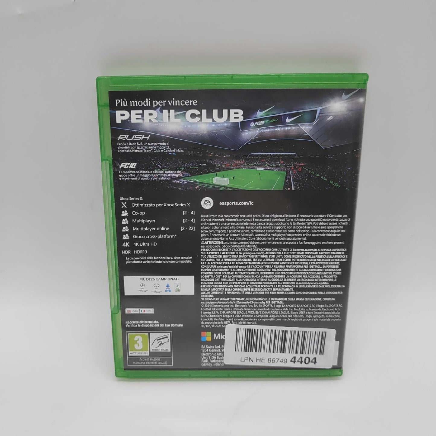 EA SPORTS FC 25 Videospiel Sportspiel Xbox Serie X One Italienisch Fußball Action
