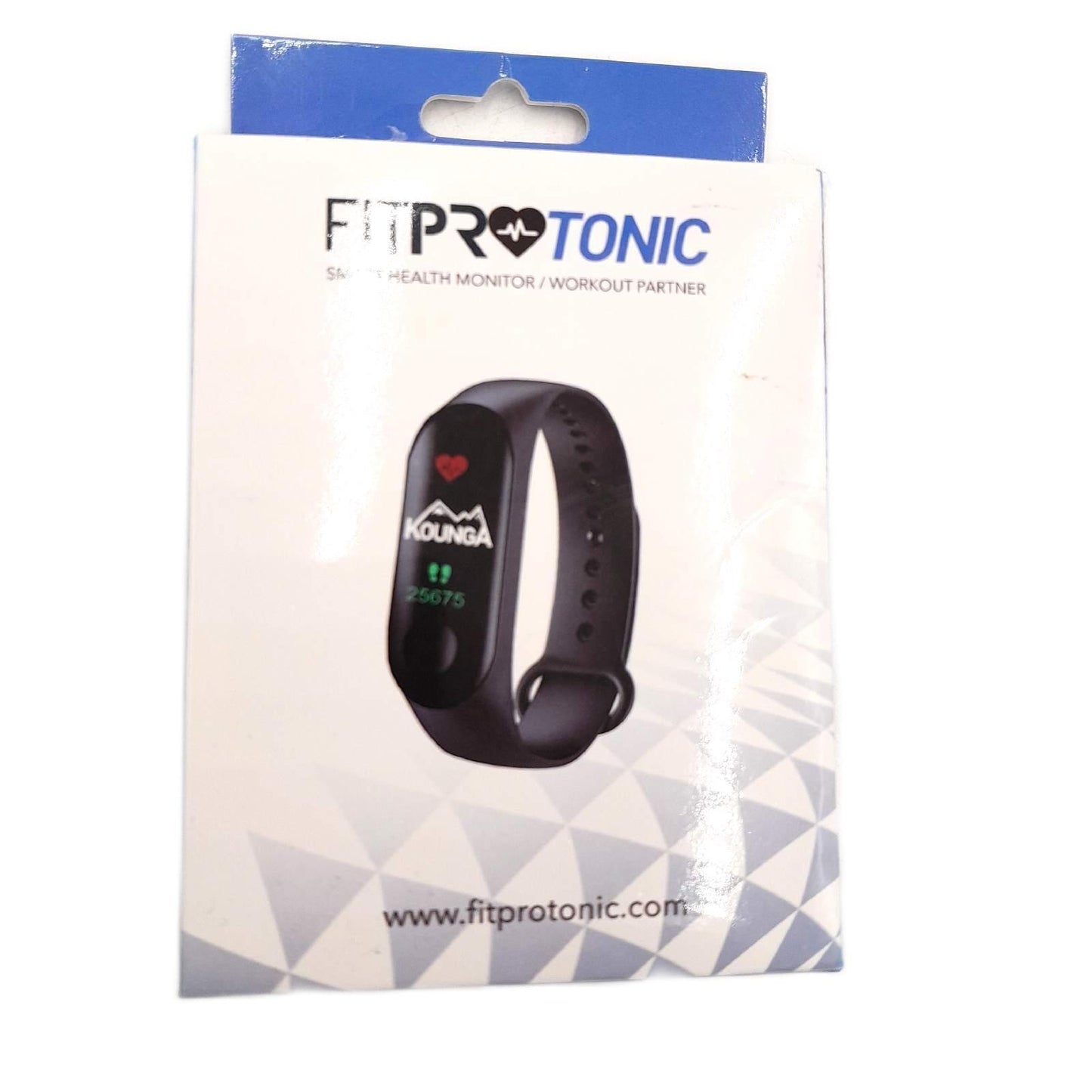 Kounga FitPro Tonic Activity Tracker mit Herzfrequenzmesser, Schrittzähler, Kalorien und Schlaf-Smart-Band