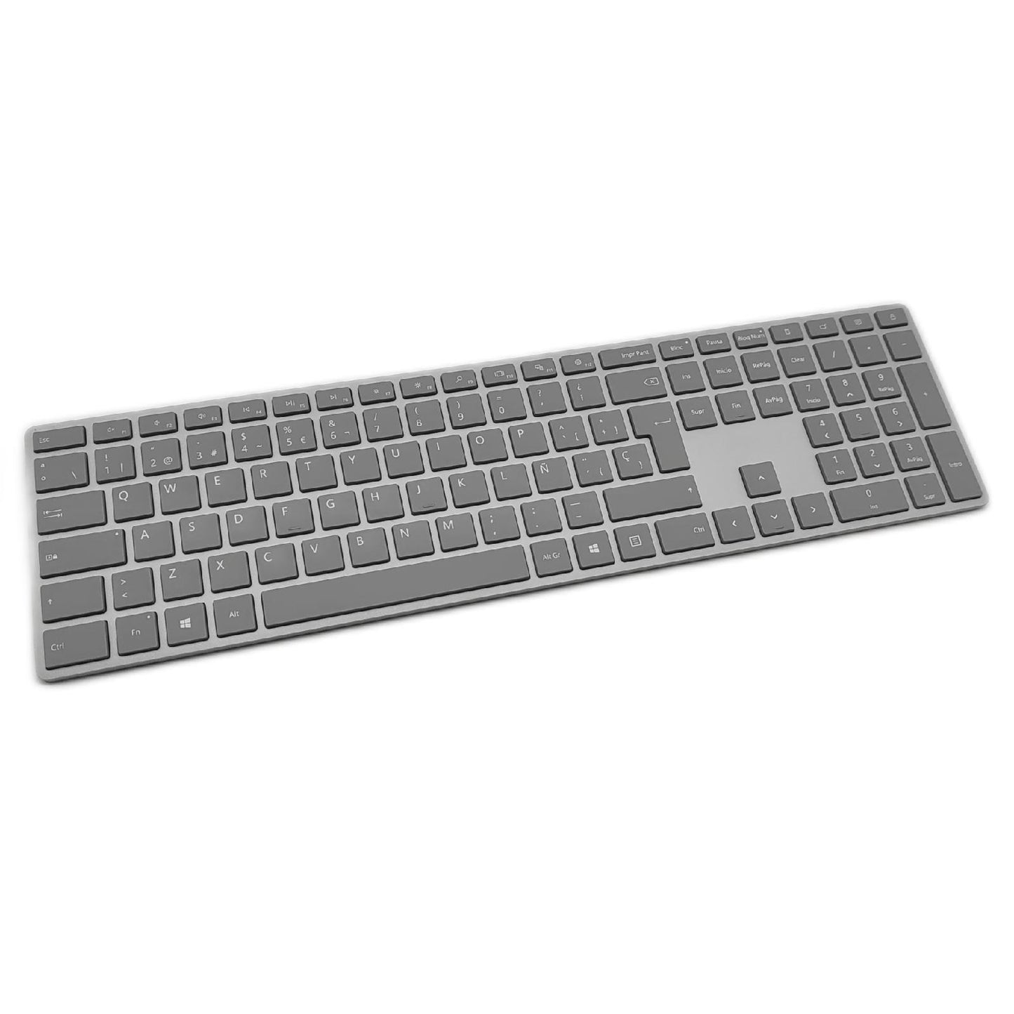 Microsoft Surface Tastatur Computerzubehör Aluminiumfarbene Spanische QWERTY Tastatur Eingabegerät