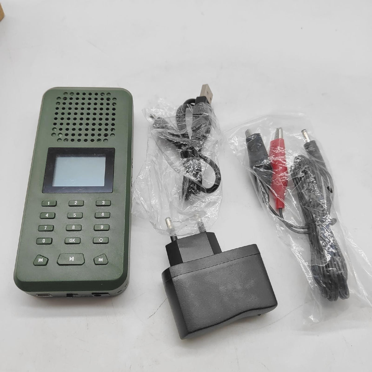 VOEMPHI MP3-Player zur Wiedergabe von Vogelstimmen  mit integriertem 20-Watt-Lautsprecher bis 126 dB  LCD-Display  wiederaufladbarer Akku
