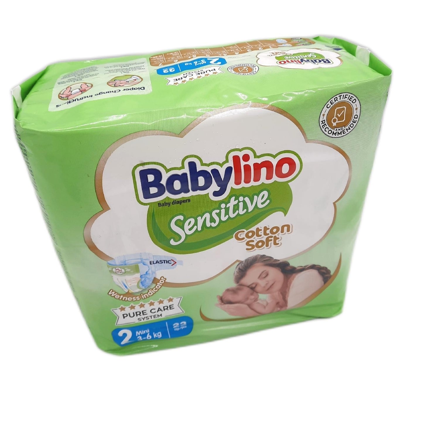 Babylino Windeln Babybedarf Sensitive Windeln für Neugeborene Größe 2 Mini 3 6 kg 115 Stück