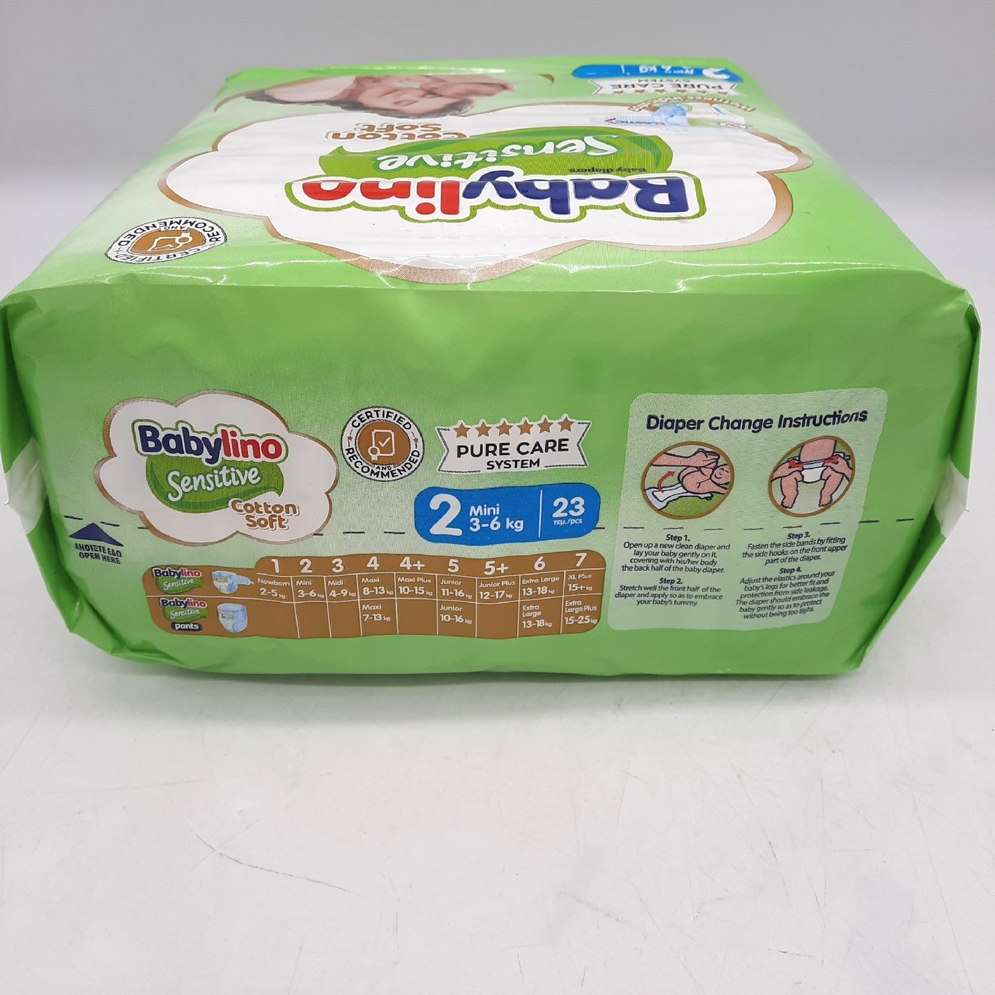 Babylino Windeln Babybedarf Sensitive Windeln für Neugeborene Größe 2 Mini 3 6 kg 115 Stück