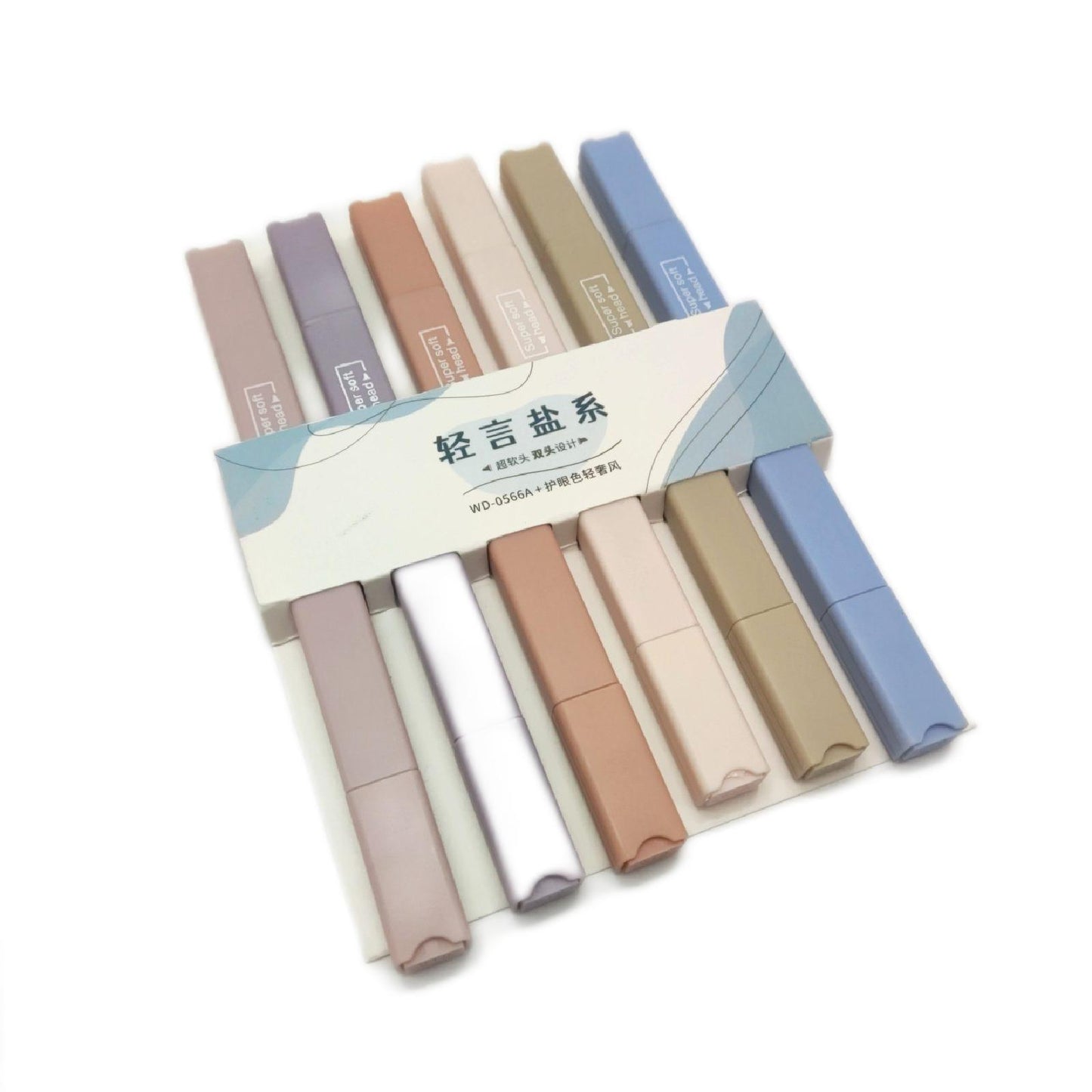 GemeiÃelte Esthetische Pastelltextmarker Doppelter Spitze 6 StÃ¼ck Pro Packung GemeiÃelter Emphase
