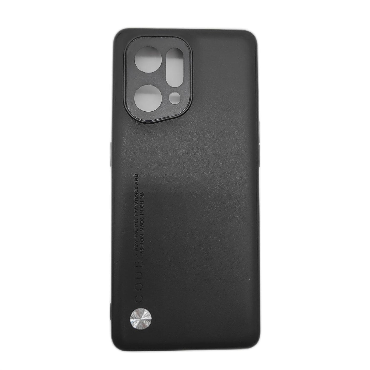 Oppo Smartphone Hülle Zubehör Find X5 TPU Kunstlederhülle Schwarz Leicht