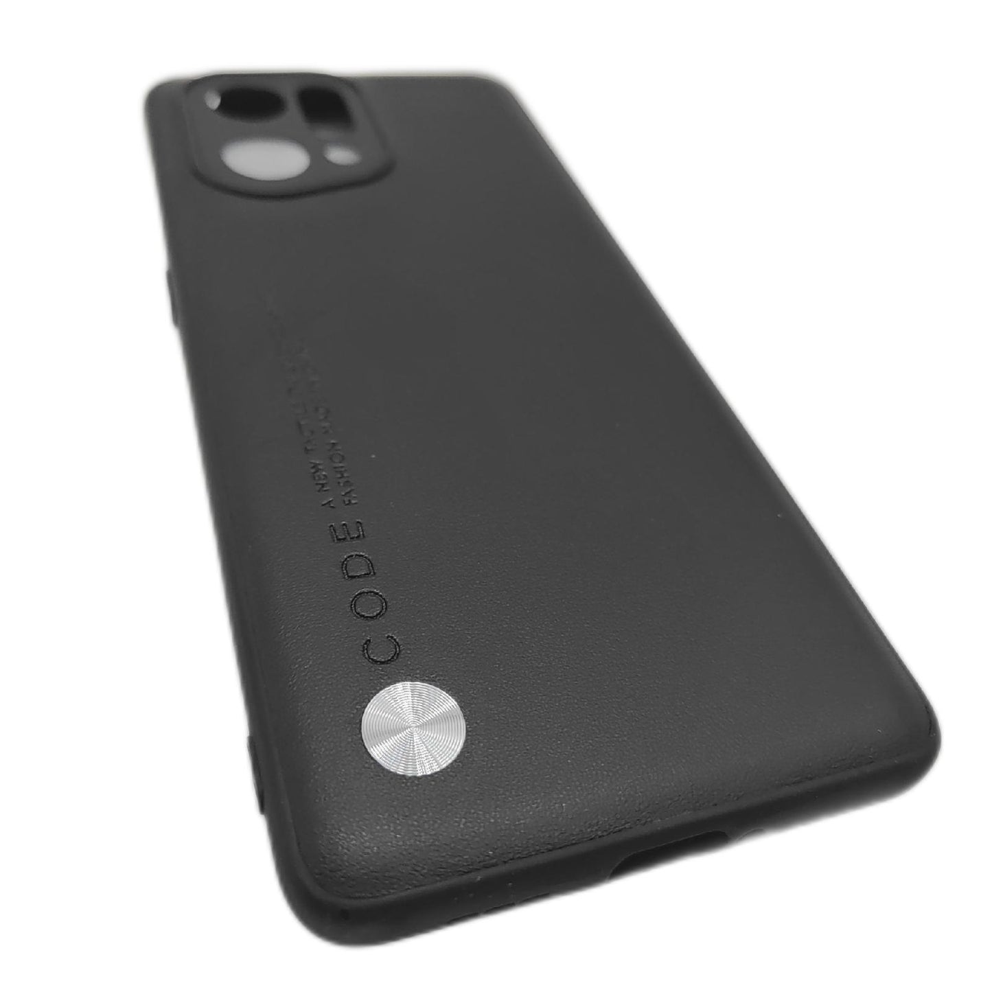 Oppo Smartphone Hülle Zubehör Find X5 TPU Kunstlederhülle Schwarz Leicht