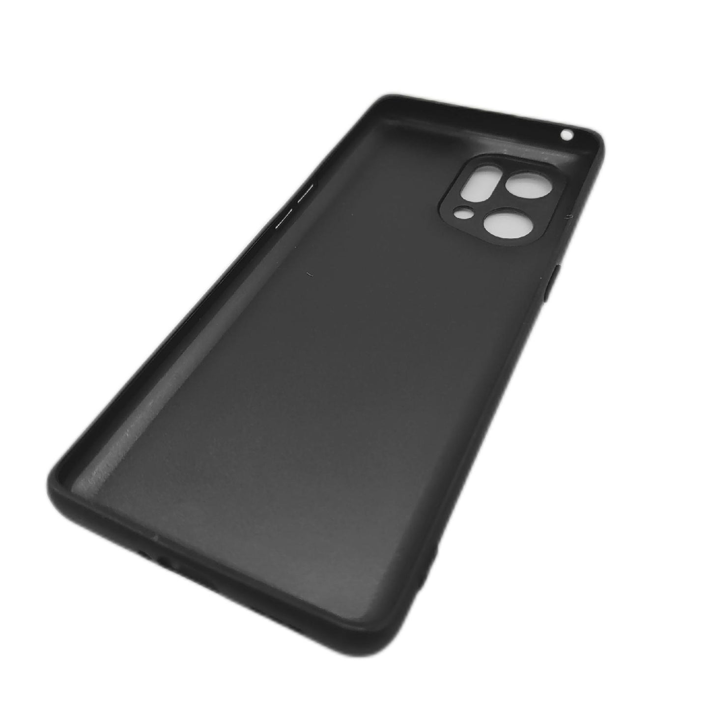 Oppo Smartphone Hülle Zubehör Find X5 TPU Kunstlederhülle Schwarz Leicht