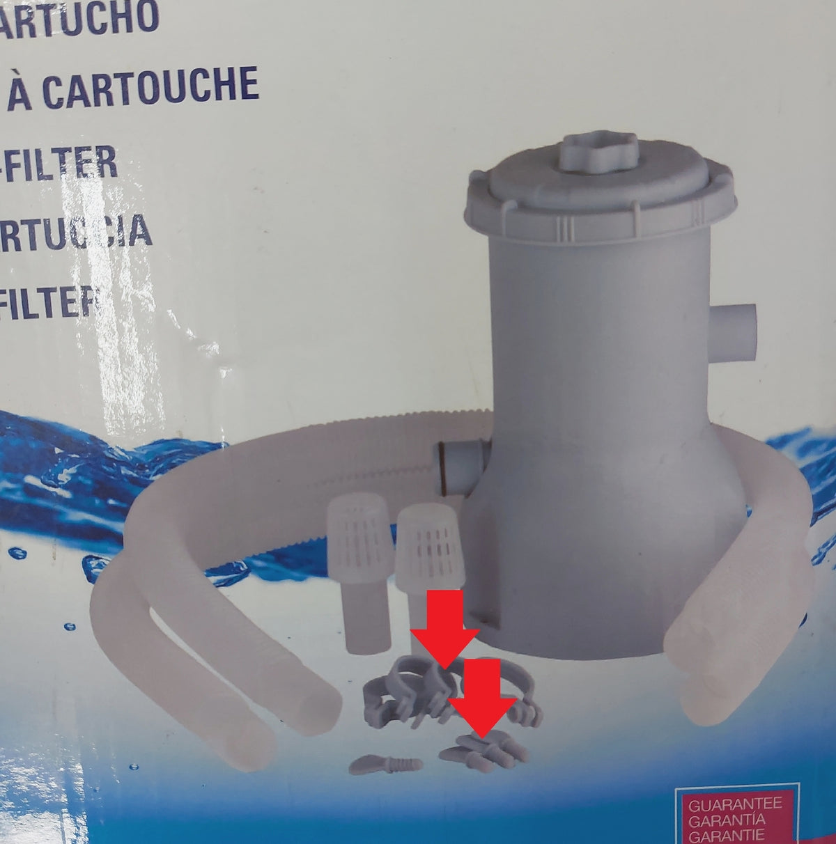 Gre CFS20 Kartuschen Poolfilter 35W 2 m³h weiss 23x