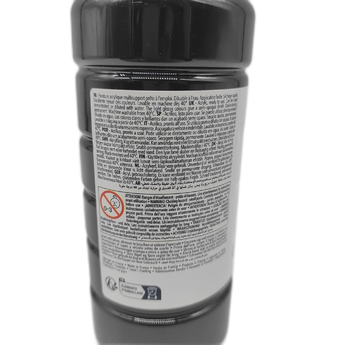Lefranc Bourgeois Acrylfarbe Farben Malset 500ml Tube Schwarz Basteln Kreativspaß Kinder Malset