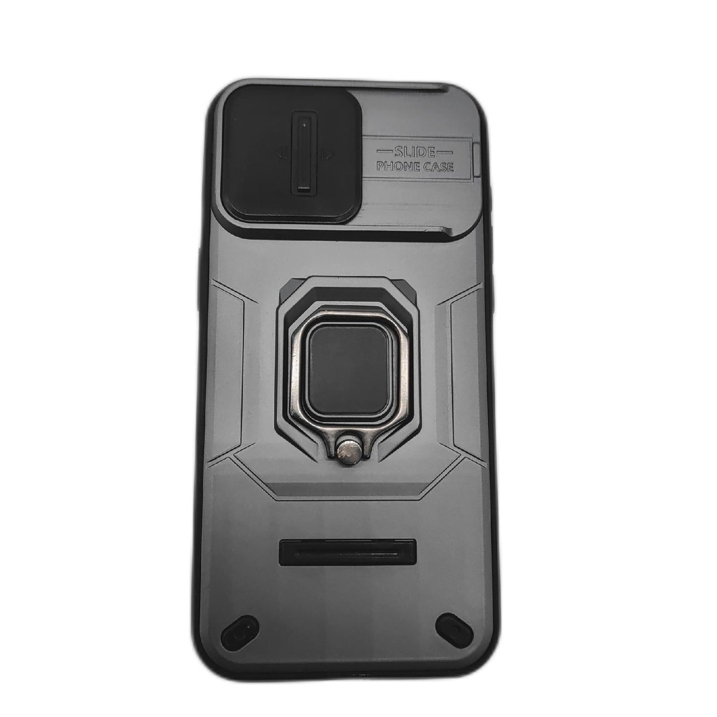 Doeshine Hülle Handy Zubehör iPhone 15 Pro Max Premium Schwarz 360 Grad Ständer Kameraschutz Schutzhülle