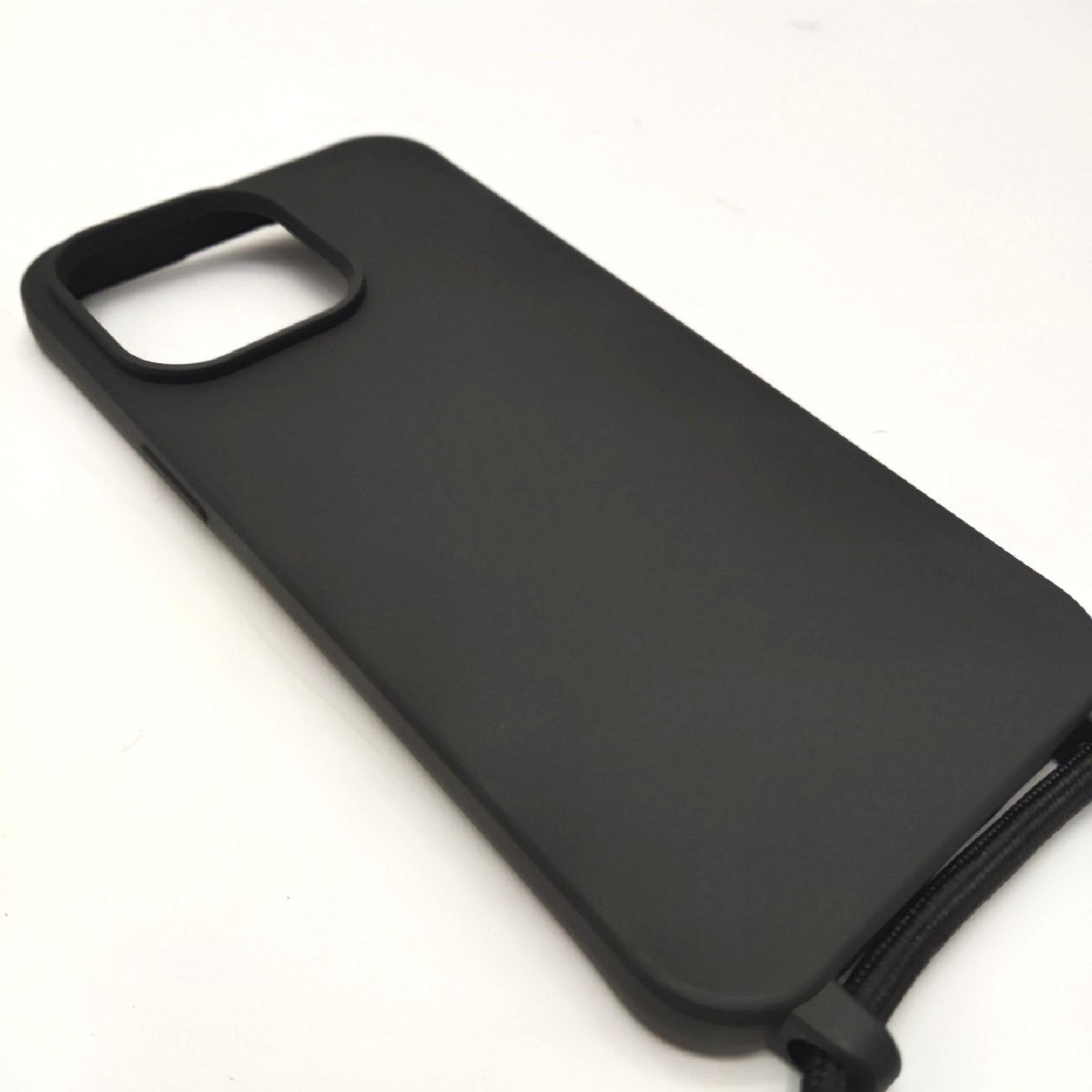 HFYiup Mevis Liquid Silikon Handykette Hülle für iPhone 14 Pro Max Verstellbarer Halskette Silikon Handyhülle-schwarz