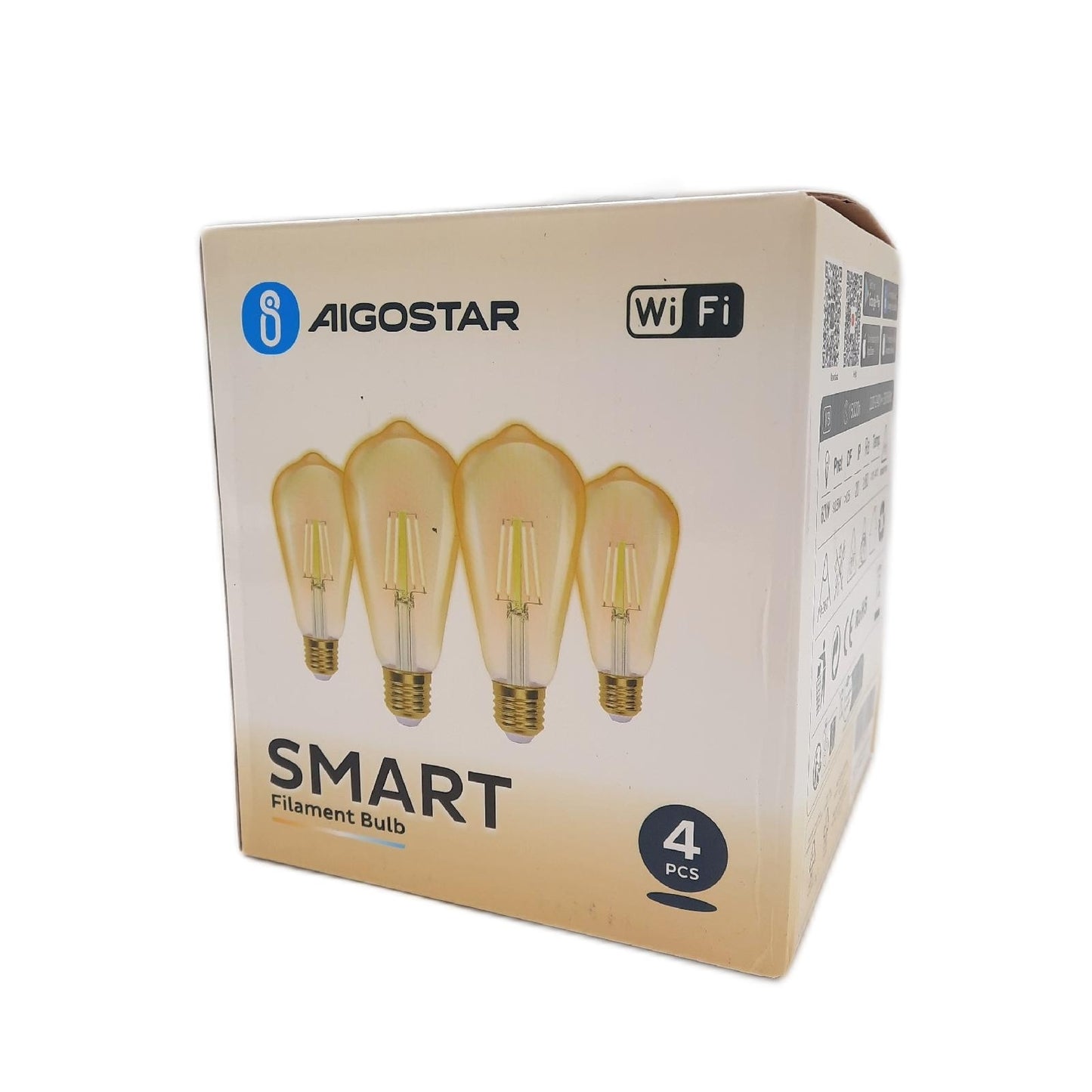 Aigostar Glühbirne Beleuchtung Lampen E27 Dimmbare Retroglühbirnen 6W Warmlicht Energieeffizient