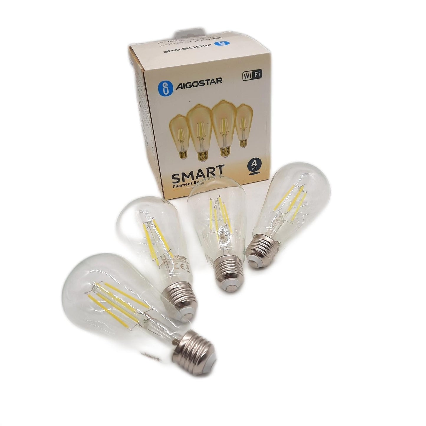 Aigostar Glühbirne Beleuchtung Lampen E27 Dimmbare Retroglühbirnen 6W Warmlicht Energieeffizient