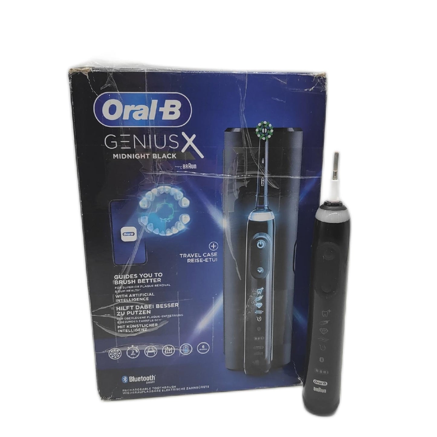 Oral-B Genius X Elektrische Zahnbürste 6 Bürstmodi Schützt Ihre Zähne - Defekt
