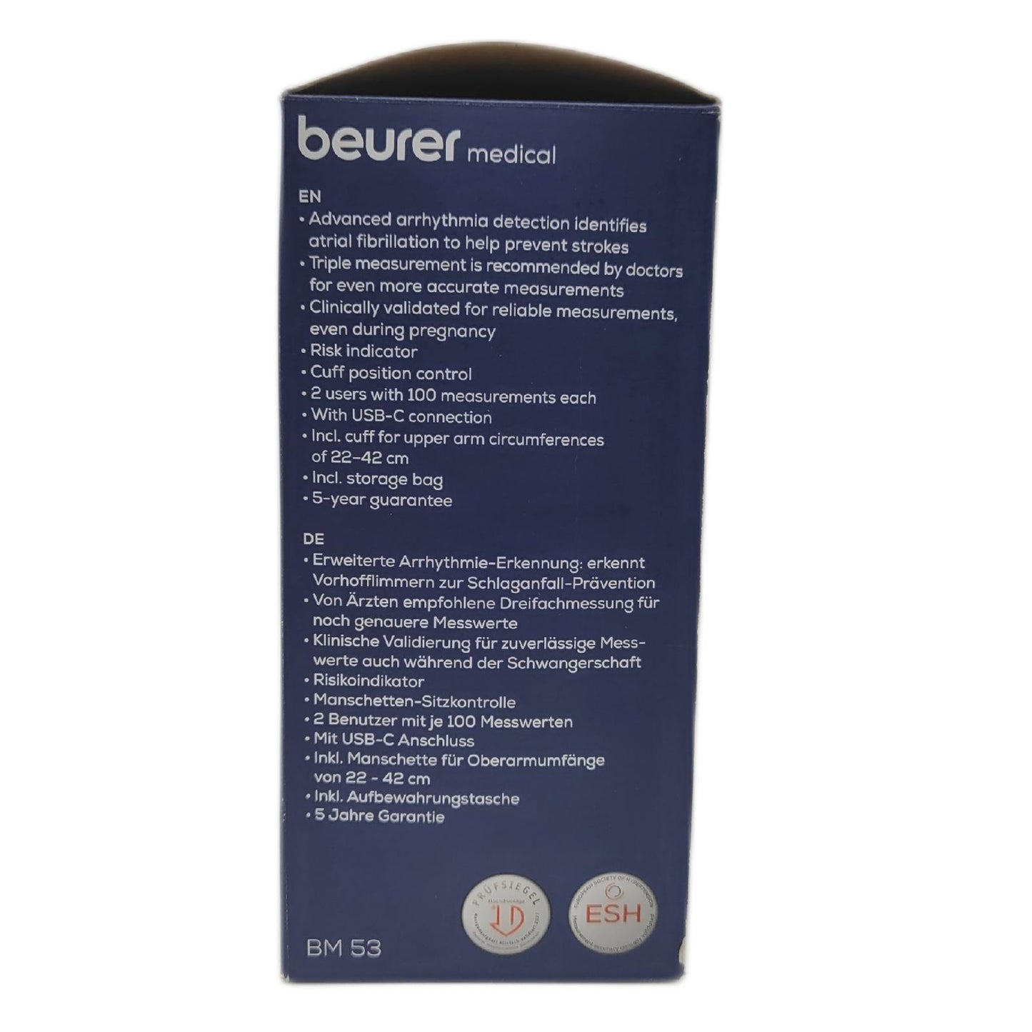 Beurer Blutdruckmessgerät Gesundheit Oberarm BM 53 präzise Messung klinisch valid