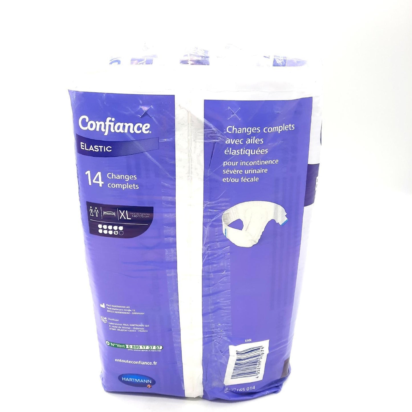 Confiance Elastic Komplettschuhe Männer Frauen Absorptionsstufe 9 Tropfen pH-hautneutral weiches Material Größe XL 14 Einheiten Essentielle