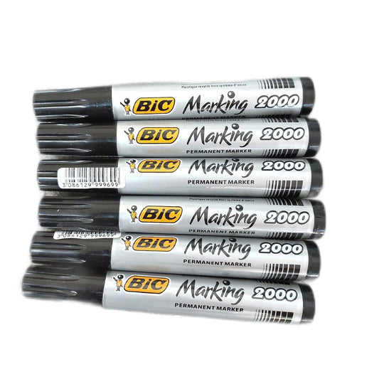 Bic Permanent Marker Schreibgerät Markierung Onyx 1482 Rundspitze Schwarz langlebig robust