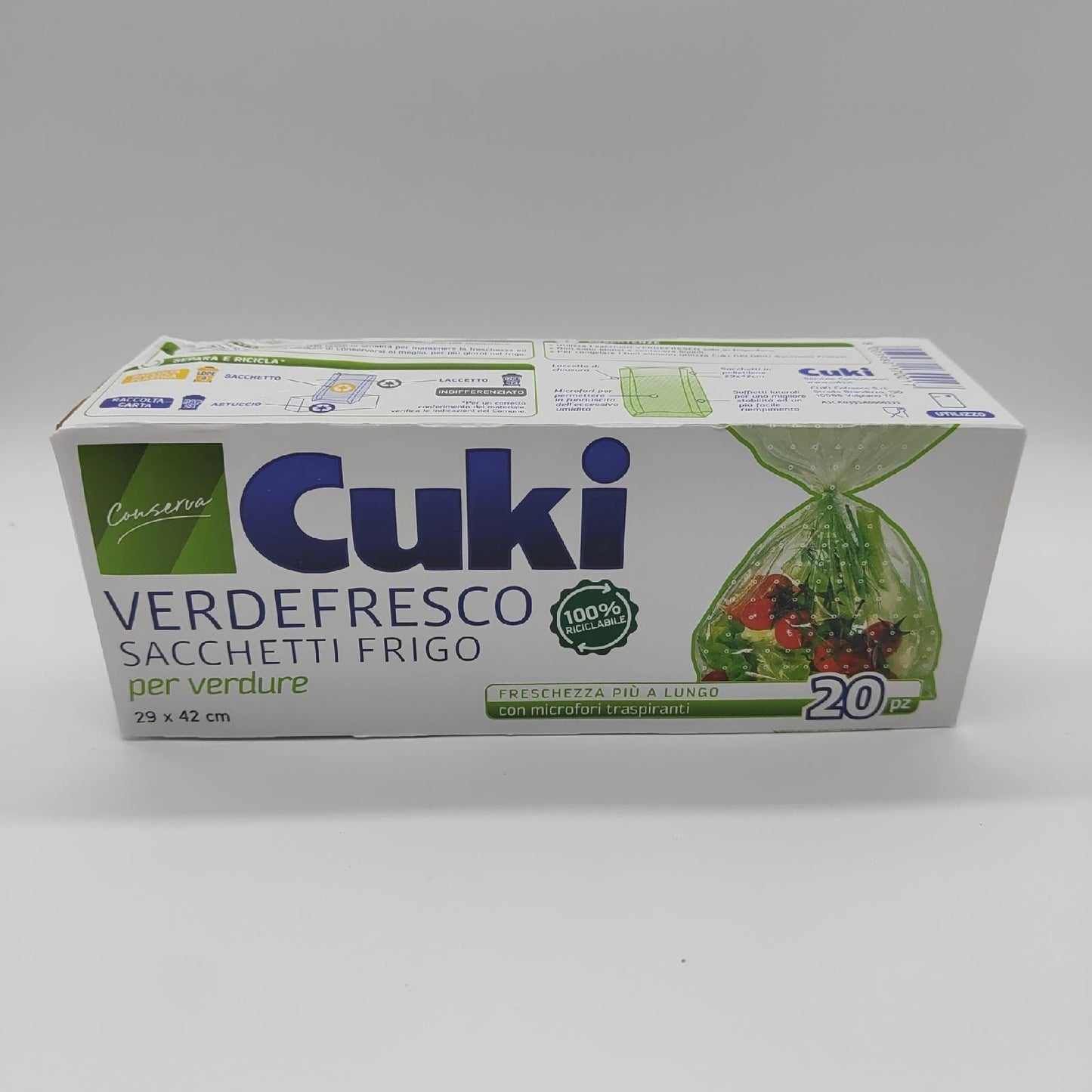 Cuki Verdefresco Kühltaschen 29 X 42 cm 6 Packungen à 20 Stück 810 g (11,76)