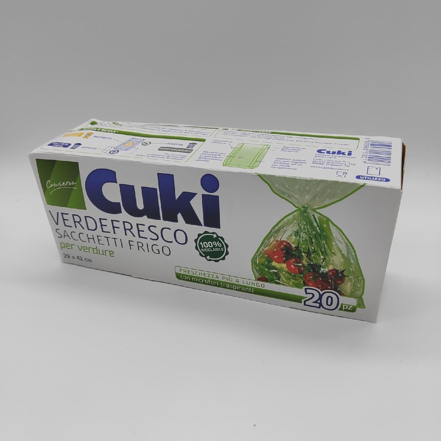 Cuki Verdefresco Kühltaschen 29 X 42 cm 6 Packungen à 20 Stück 810 g (11,76)
