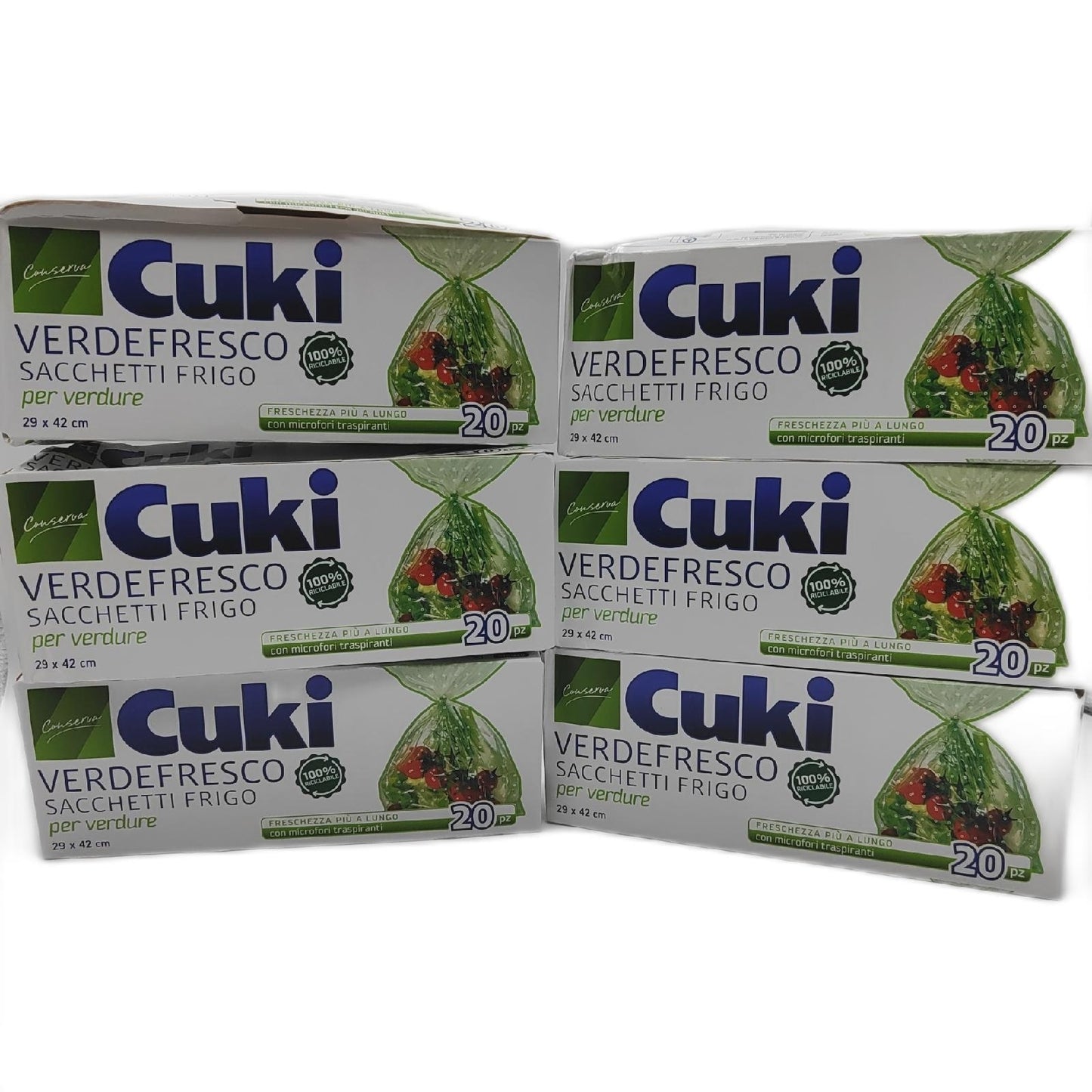 Cuki Verdefresco Kühltaschen 29 X 42 cm 6 Packungen à 20 Stück 810 g (11,76)