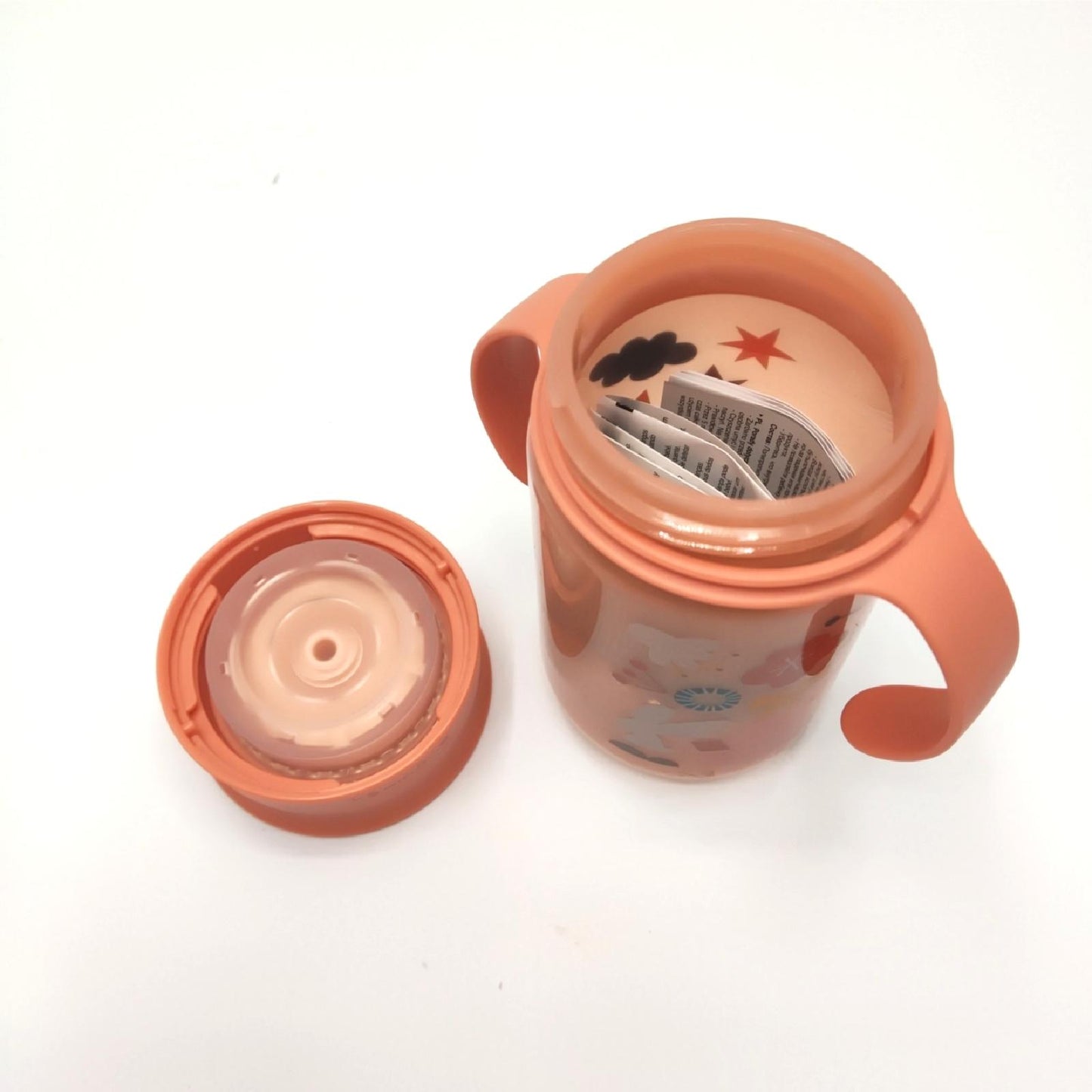 Suavinex 401196 Baby Training Cup mit Griffen und Anti-Tropf-System, 12 Monate, Forest Farbe Rosa - 340 ml - 121 g