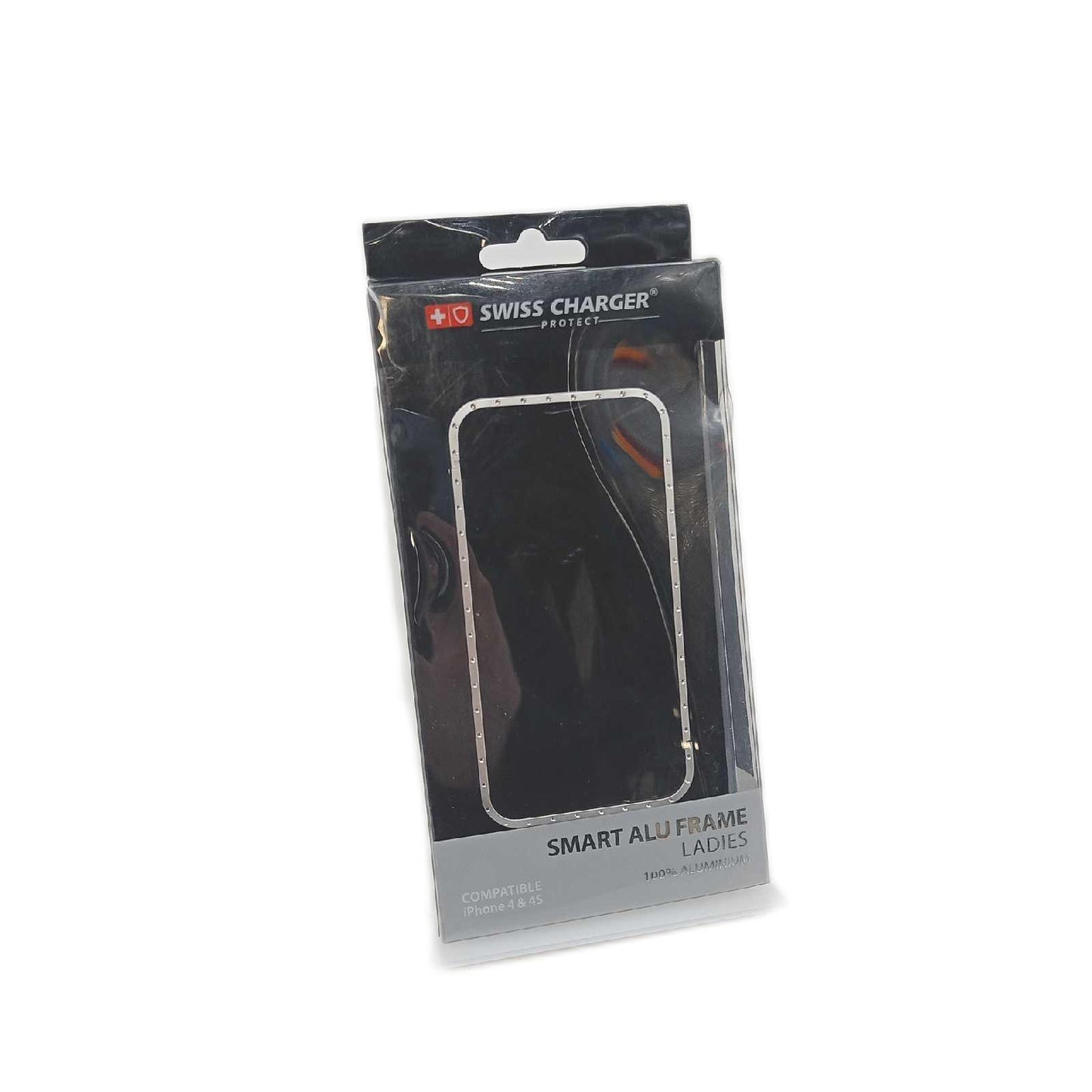 Swiss Charger SCP4001 Smart Schutzhülle mit Aluminium-Rahmen für iPhone 4/4S